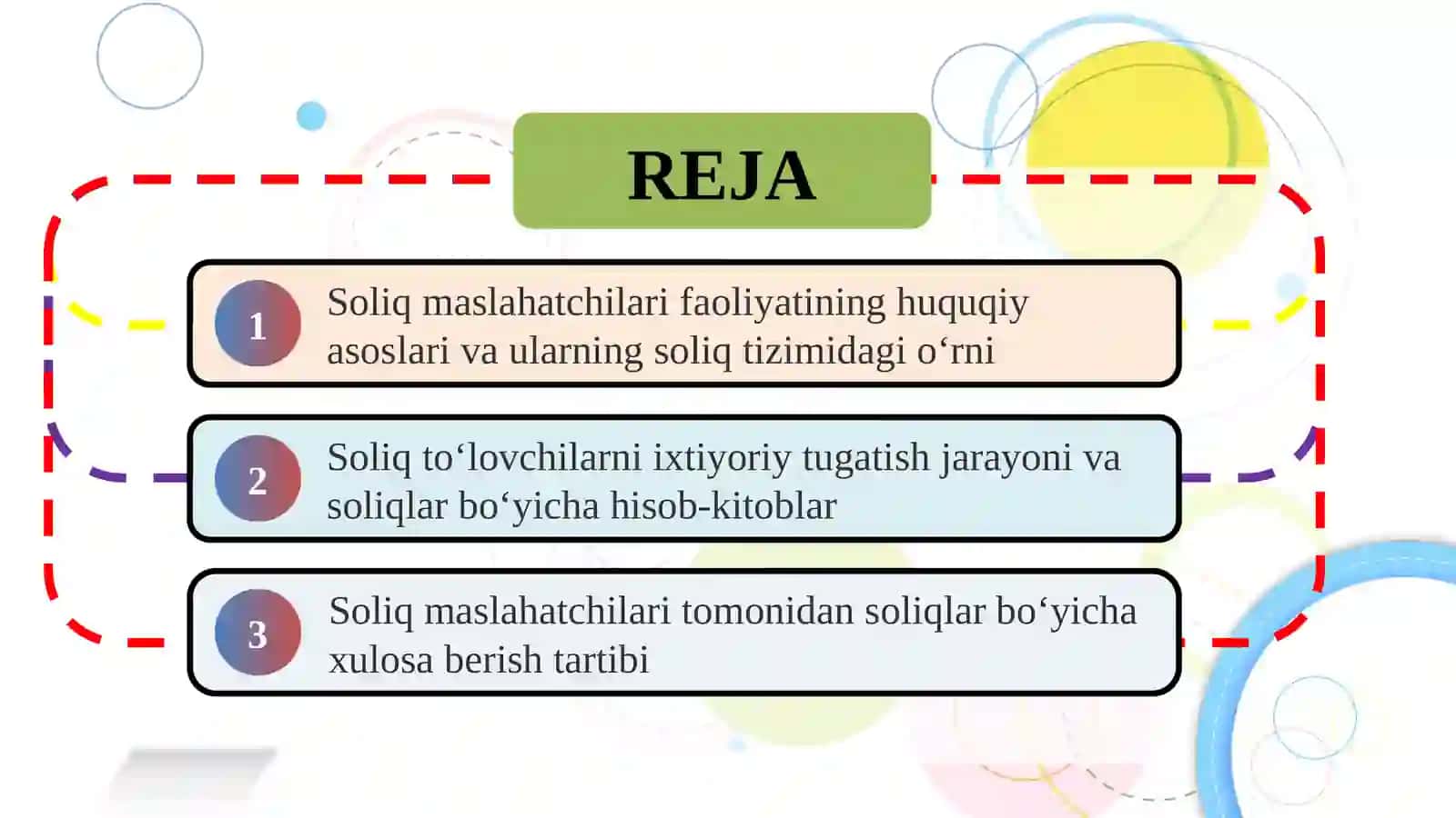Soliq maslahatchilari tashkilotlarining soliq toʼlovchilar ixtiyoriy tugatilayotganda soliqlar boʼyicha xulosa berish tartibi 2