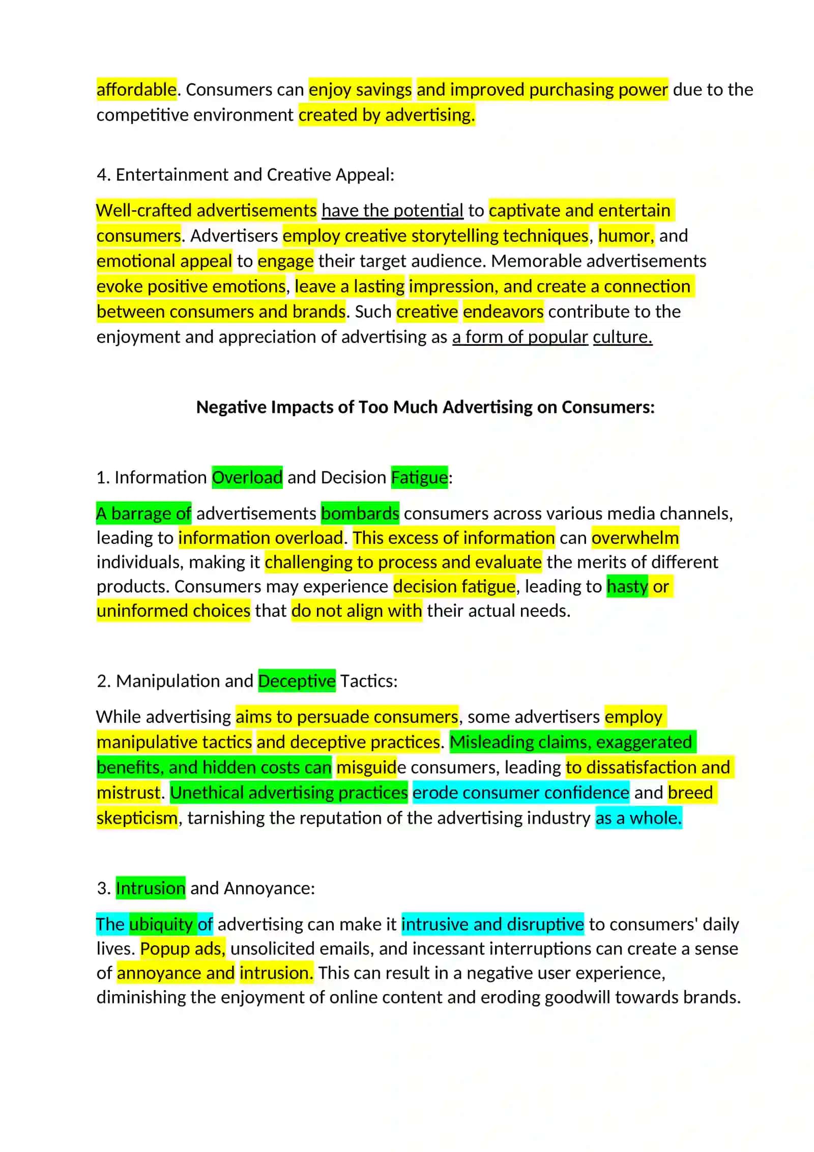 Positive and Negative Impacts of Advertising on Consumers 2