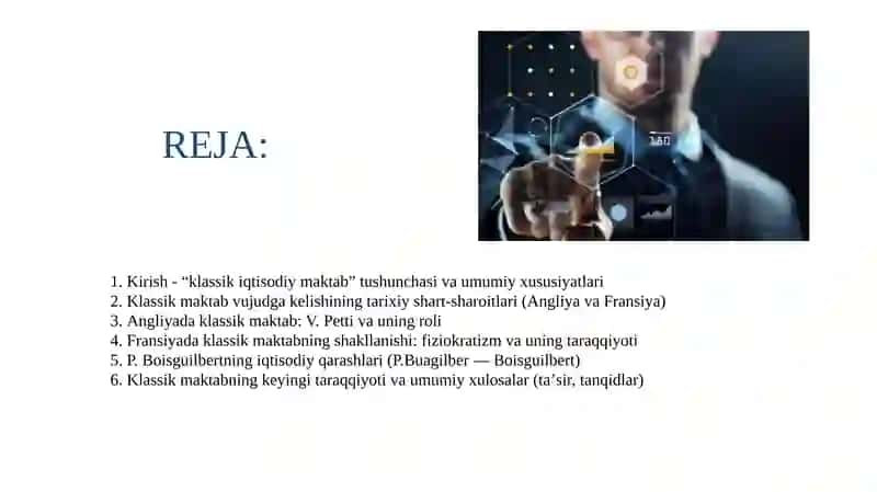 Klassiki iqtisodiy maktabning shakllanishi (Angliya va Fransiyada) 2