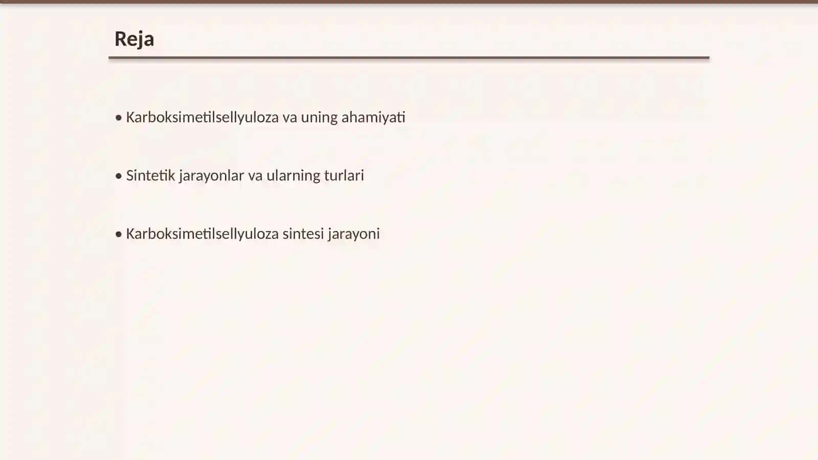 Sintetik jarayonlar va karboksimetilsellyuloza sintezi 2
