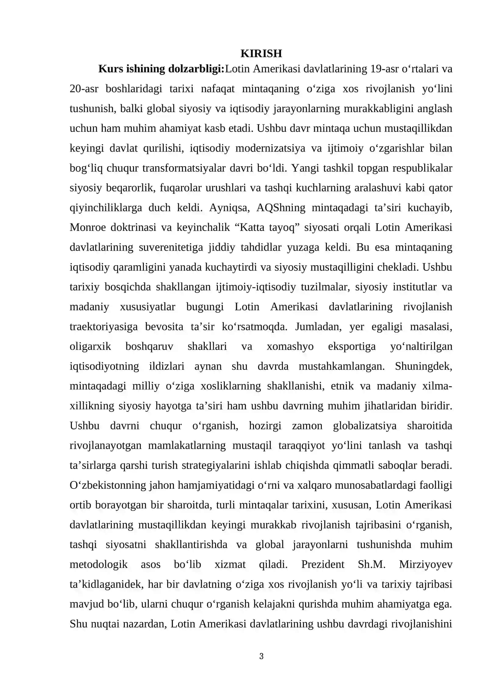 LOTIN AMERIKASI DAVLATLARINING MUSTAQILLIKDAN KEYINGI RIVOJLANISH BOSQICHLARI VA SIYOSIY TIZIMLARNING SHAKLLANISHI 2