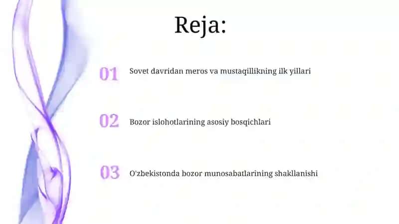 Òzbekistonda bozor munosabatlarining boshlanishi 2