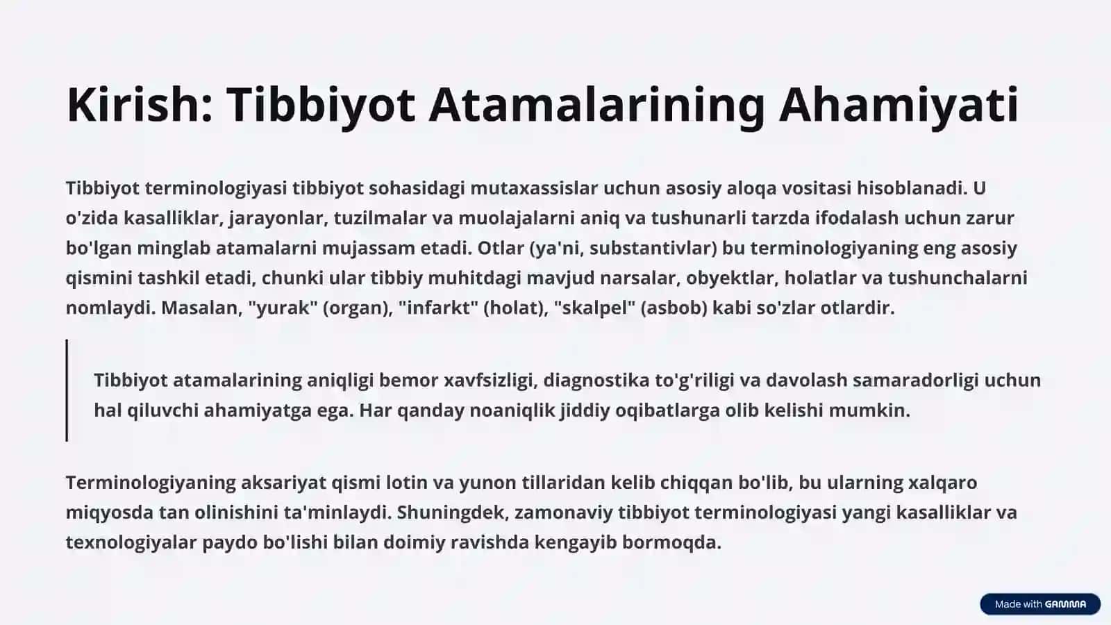 Tibbiyot Terminologiyasida Otlar 2