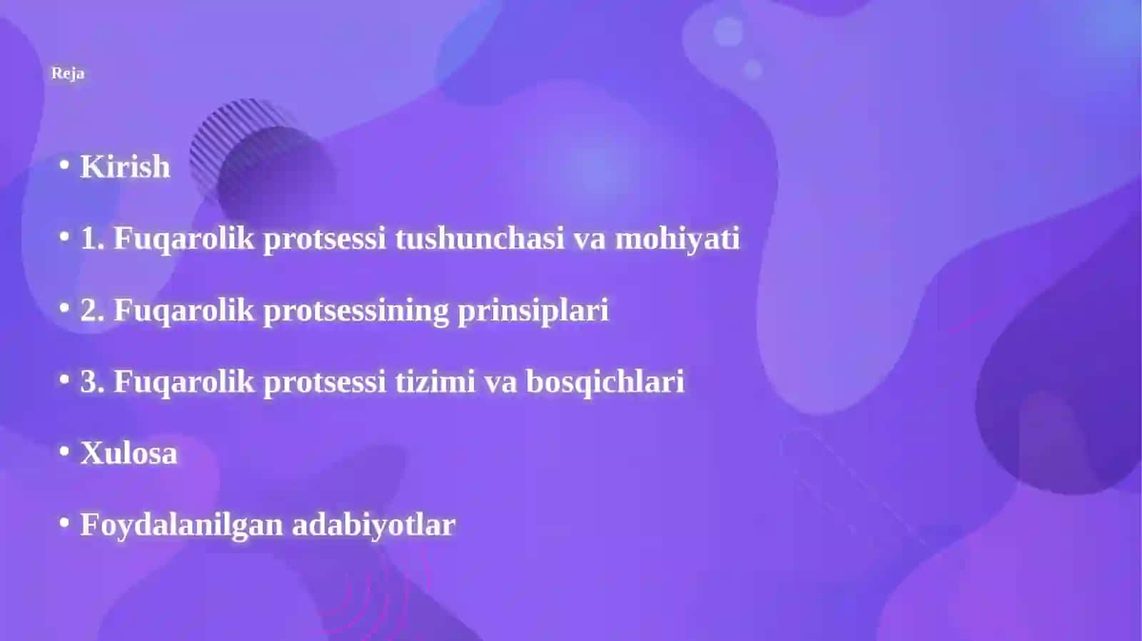 Fuqarolik protsessi tushunchasi va tizimi 2