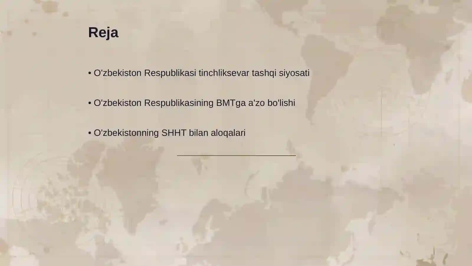 O'zbekiston Respublikasi va jahon hamjamiyati 2