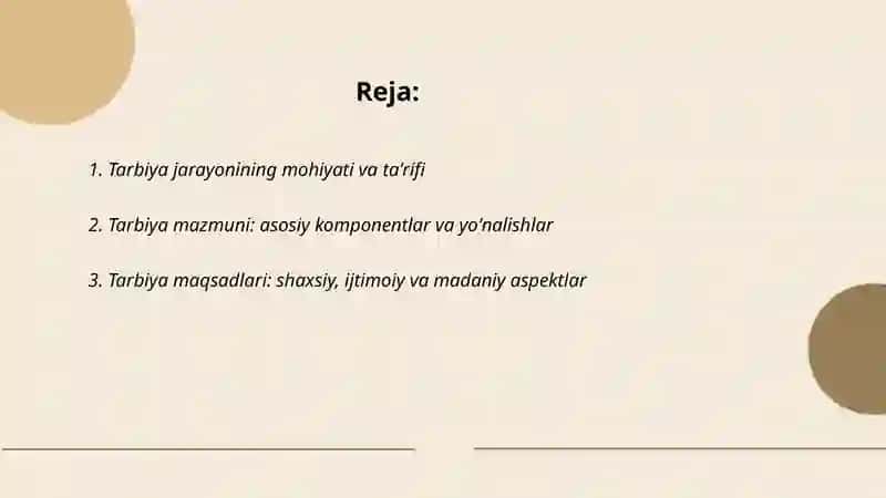 Tarbiya jarayonining mohiyati va mazmuni 2