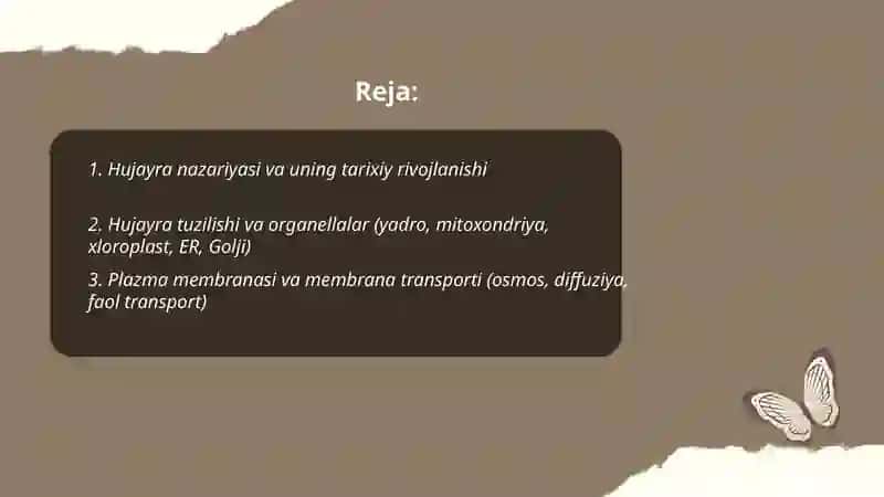 Hujayra nazariyasi va biotexnologiyasi 2