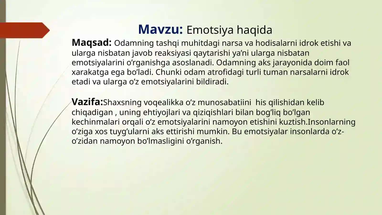 Emotsiya haqida 2