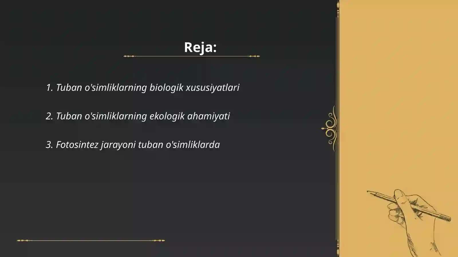 Tuban o'simliklar haqida umumiy tushuncha 2