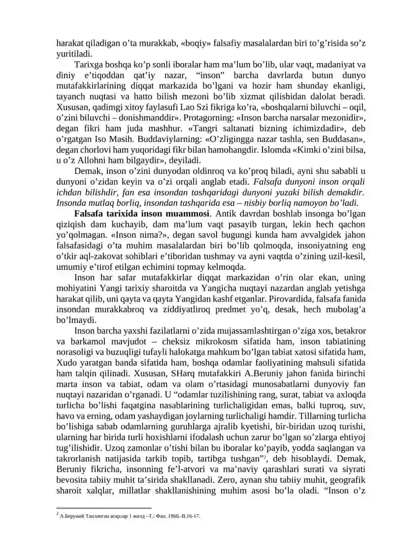 Inson falsafasi (Falsafiy antropologiya) 2