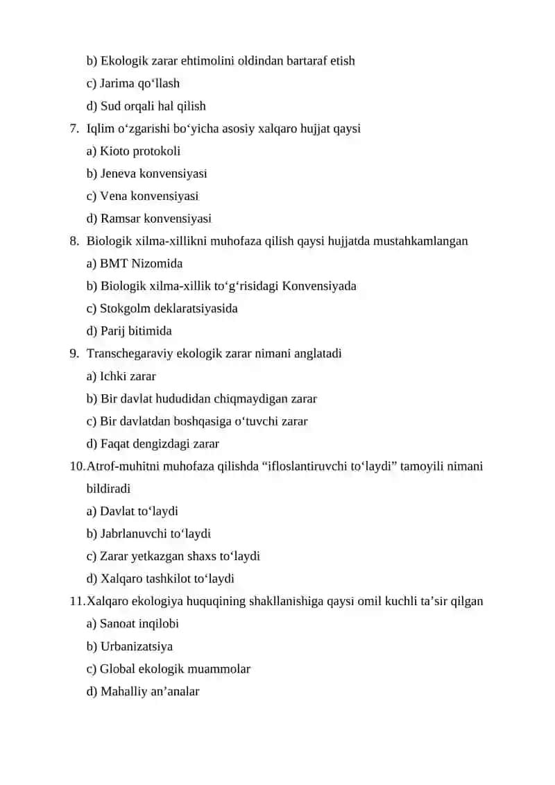 Xalqaro ekologiya huquqi 2