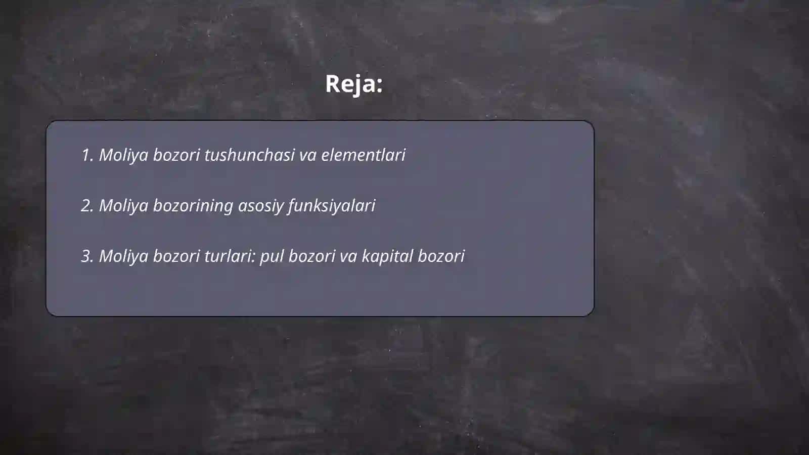 Moliya bozori tushunchasi va iqtisodiyotdagi o‘rni 2