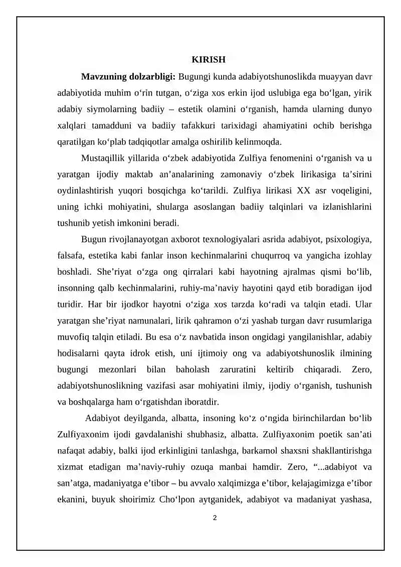 Zulfiya she’riyatida vatan va hijron motivlari 2