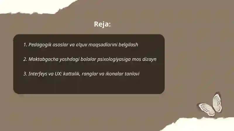 Maktabgacha yoshdagi bolalar uchun interaktiv oʻyin dasturi 2
