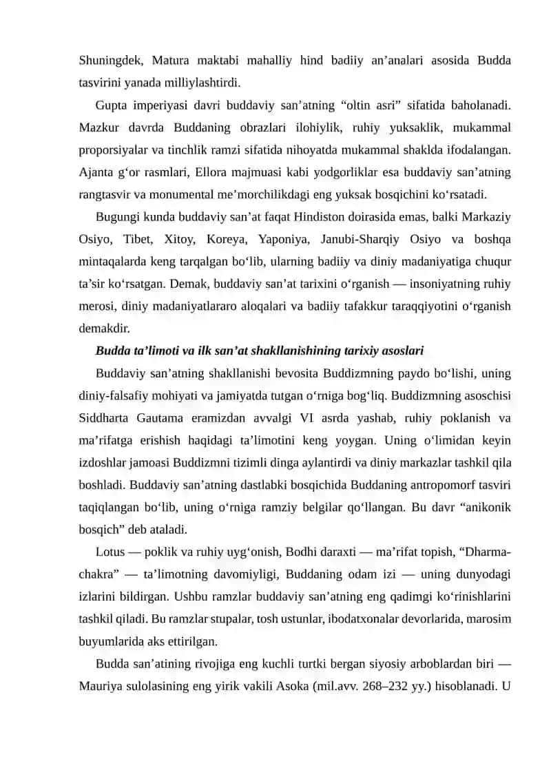 HIND MADANIYATIDA BUDDA SAN’ATI VA UNING SHAKLLANISHI 2