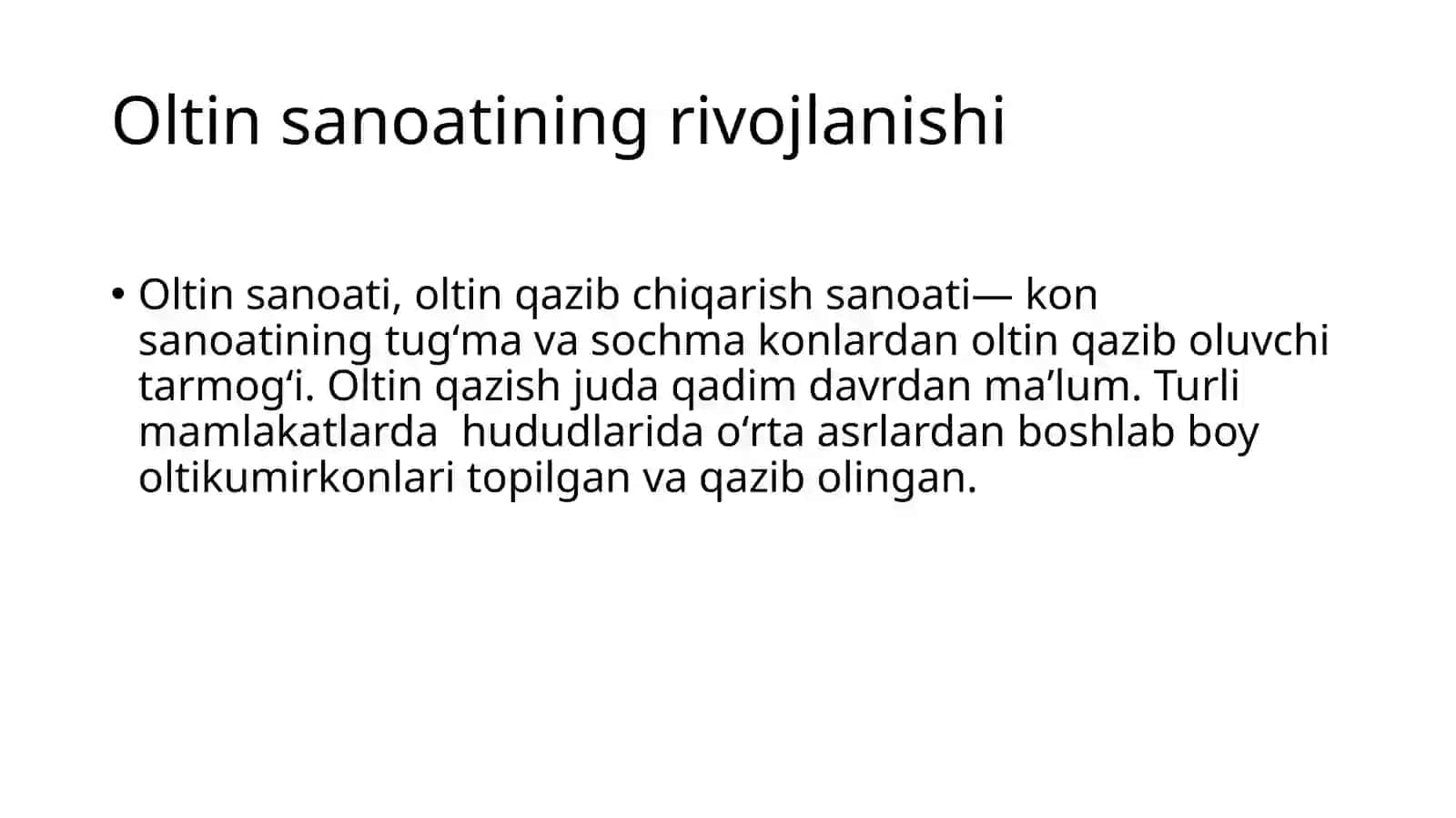 MARJONBULOQ OLTIN KONI 2