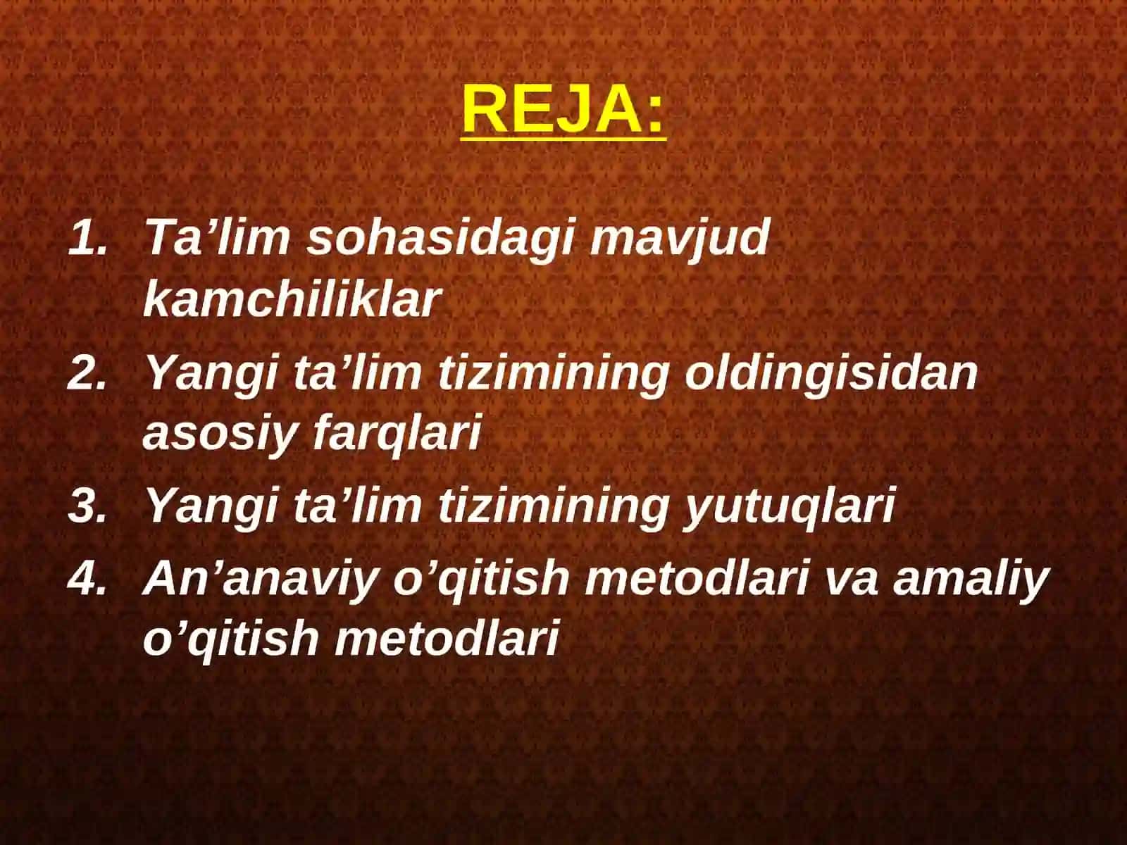 Ta’lim sohasidagi mavjud kamchiliklar 2