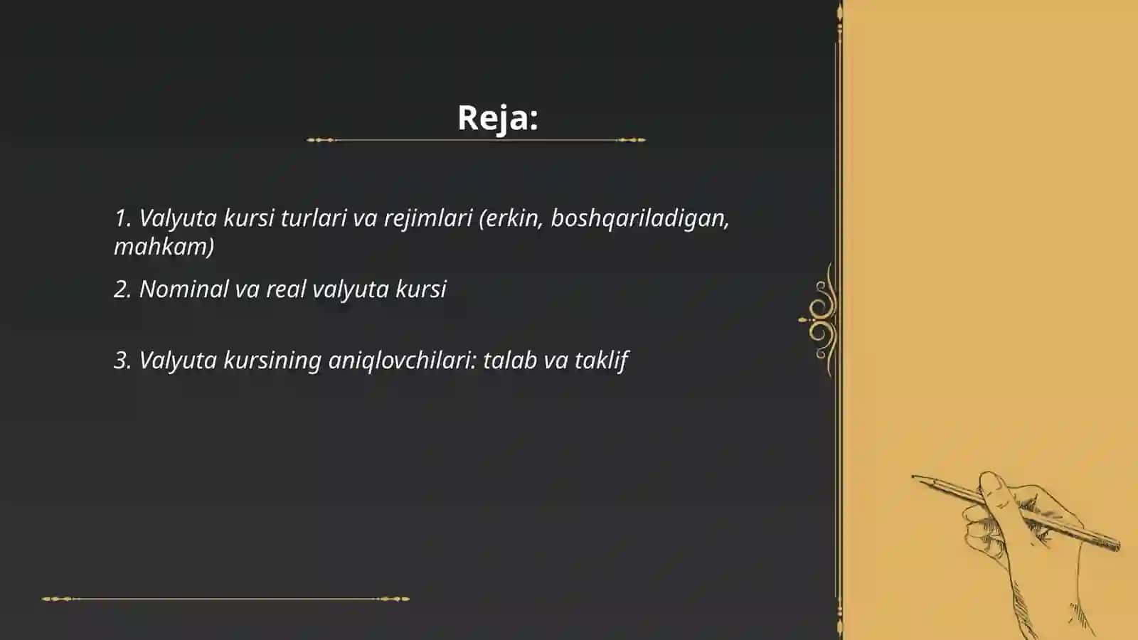 Valyuta kurslari va ochiq iqtisodiyot 2
