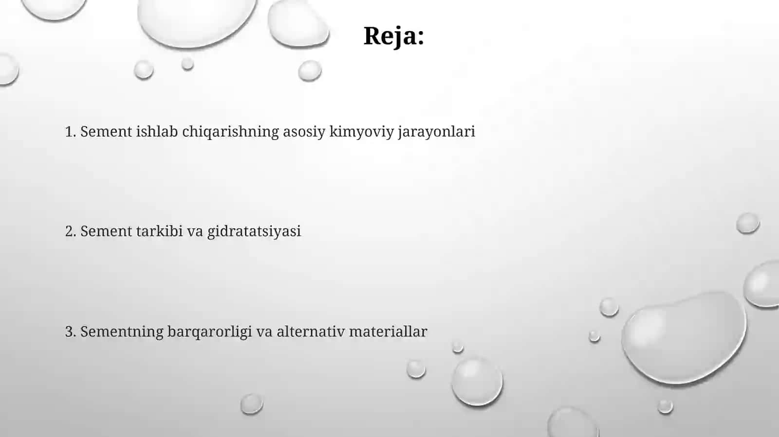 Sement ishlab chiqarishda ishlatiladigan kimyoviy birikmalar 2
