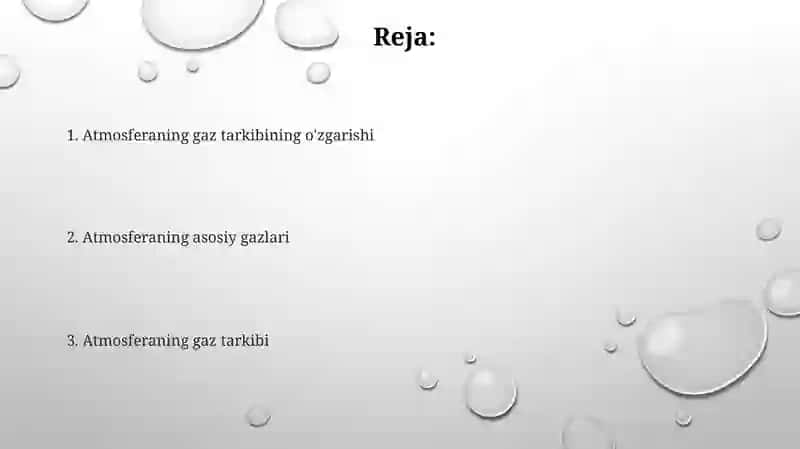 Atmosferaning gazlar tarkibi 2