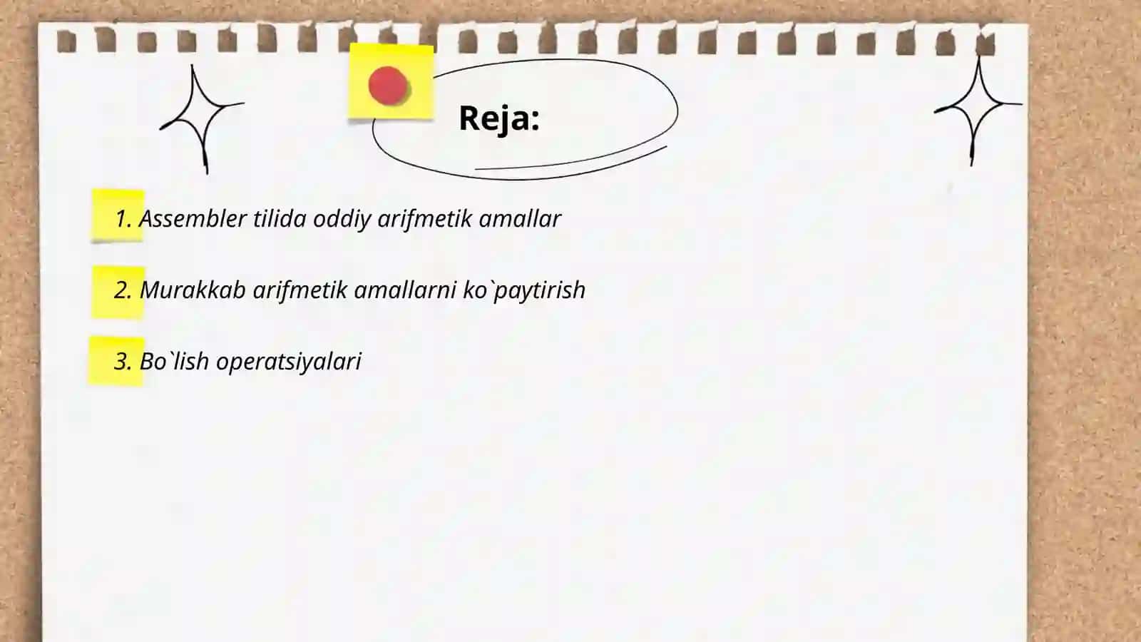 Assembler tilida murakkab arifmetik amallarni bajarish 2