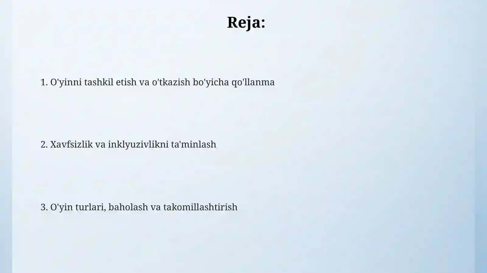 Harakatli o‘yinlarni tashkil etish va o‘tkazish 2