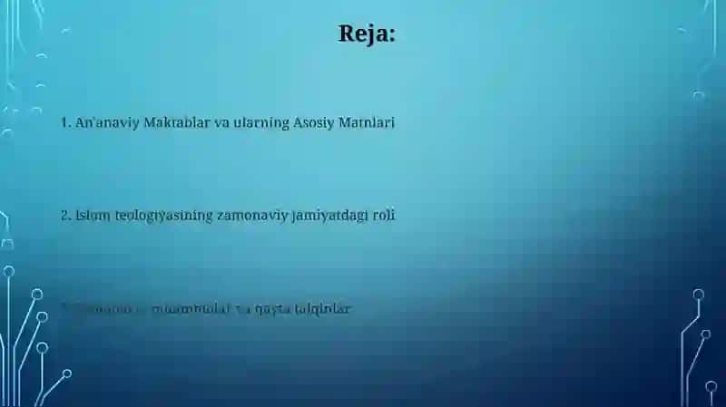 An'anaviy Maktablar va ularning Asosiy Matnlari 2