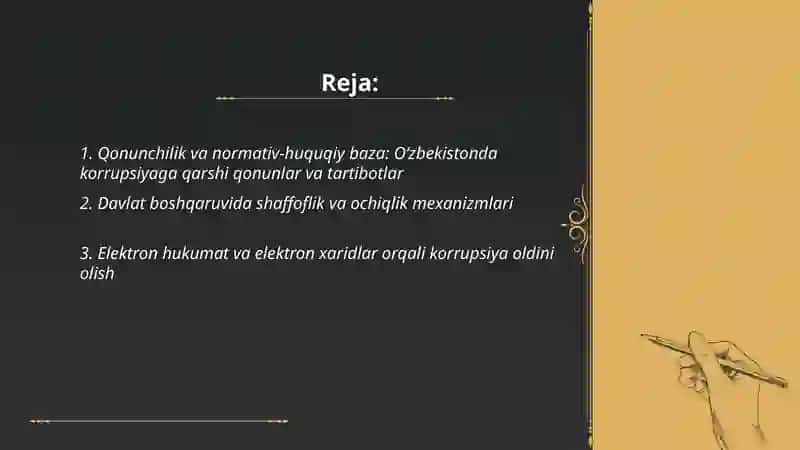 Oʻzbekistonda korrupsiyaga qarshi kurash mexanizmlari 2