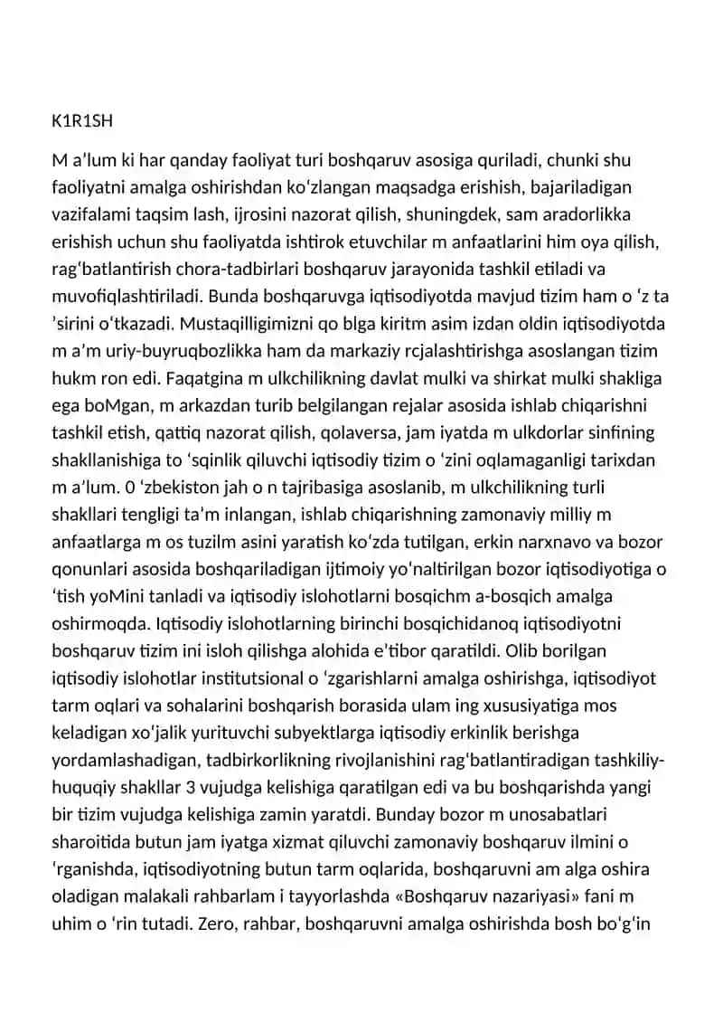 Boshqaruvning mohiyati, maqsad va vazifalari 2
