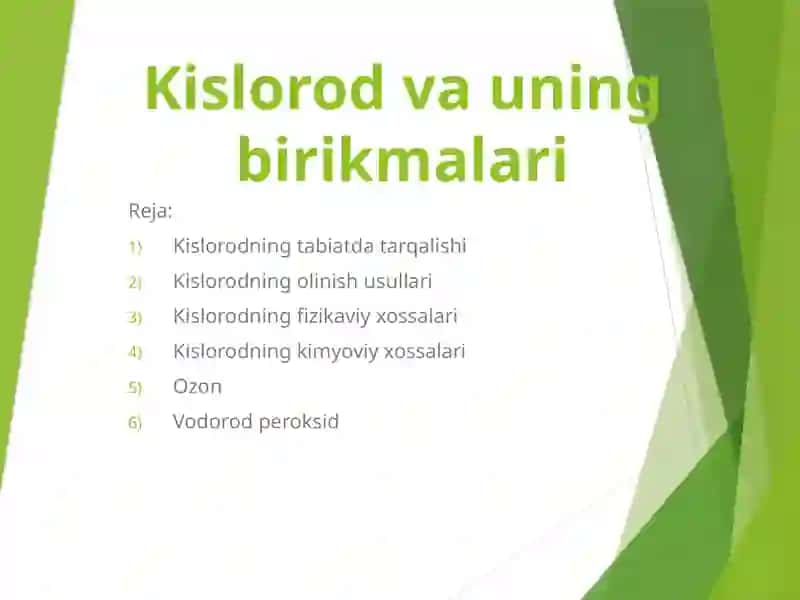 Kislorod elementi 2