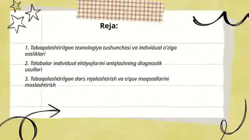 Tabaqalashtirilgan texnologiya individual o'ziga xosliklari 2