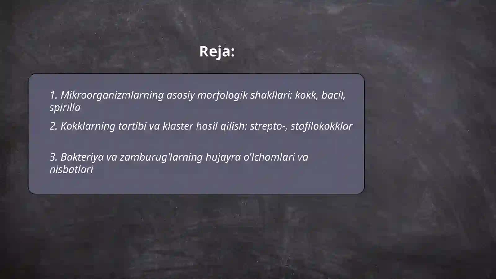 Mikroorganizmlarning morfologiyasi va boʻyash usullari 2