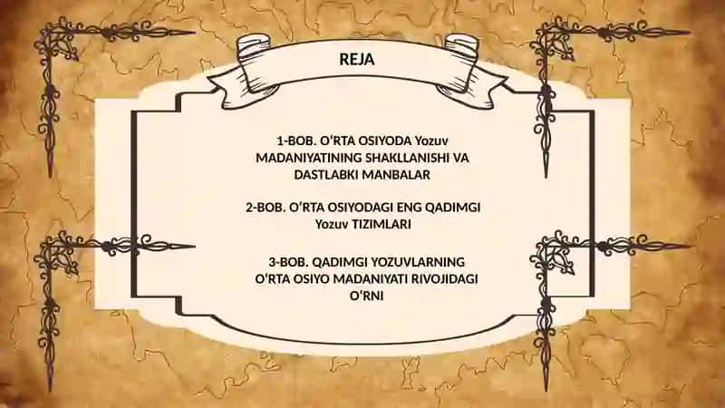 O‘rta Osiyo xalqlari qo‘llagan eng qadimgi yozuvlar 2