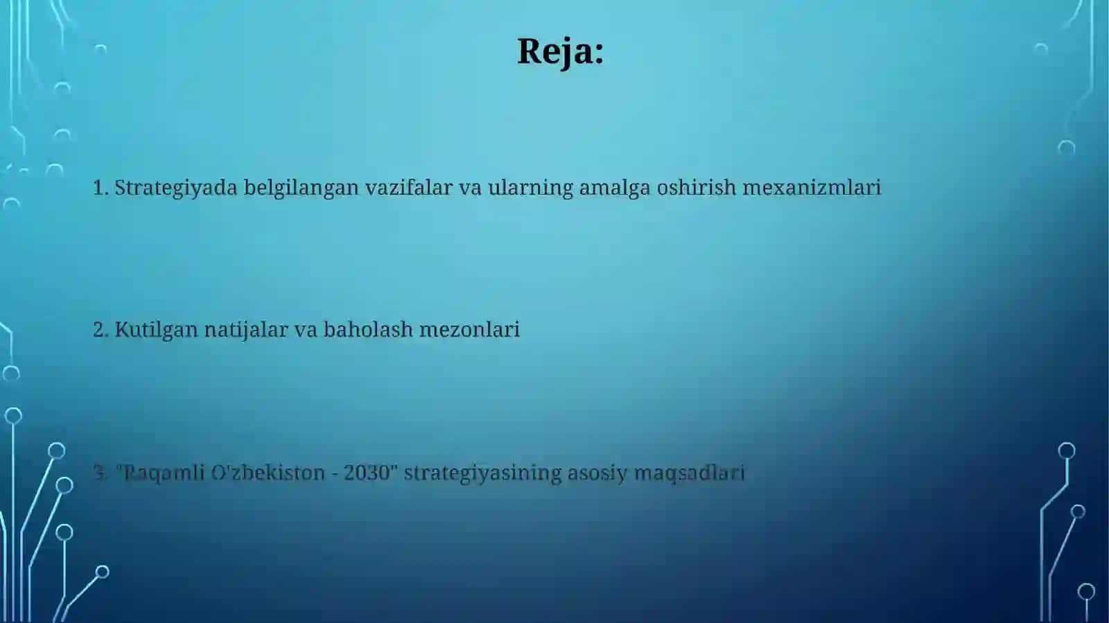 Raqamli Oʻzbekiston- 2030 strategiyasi 2