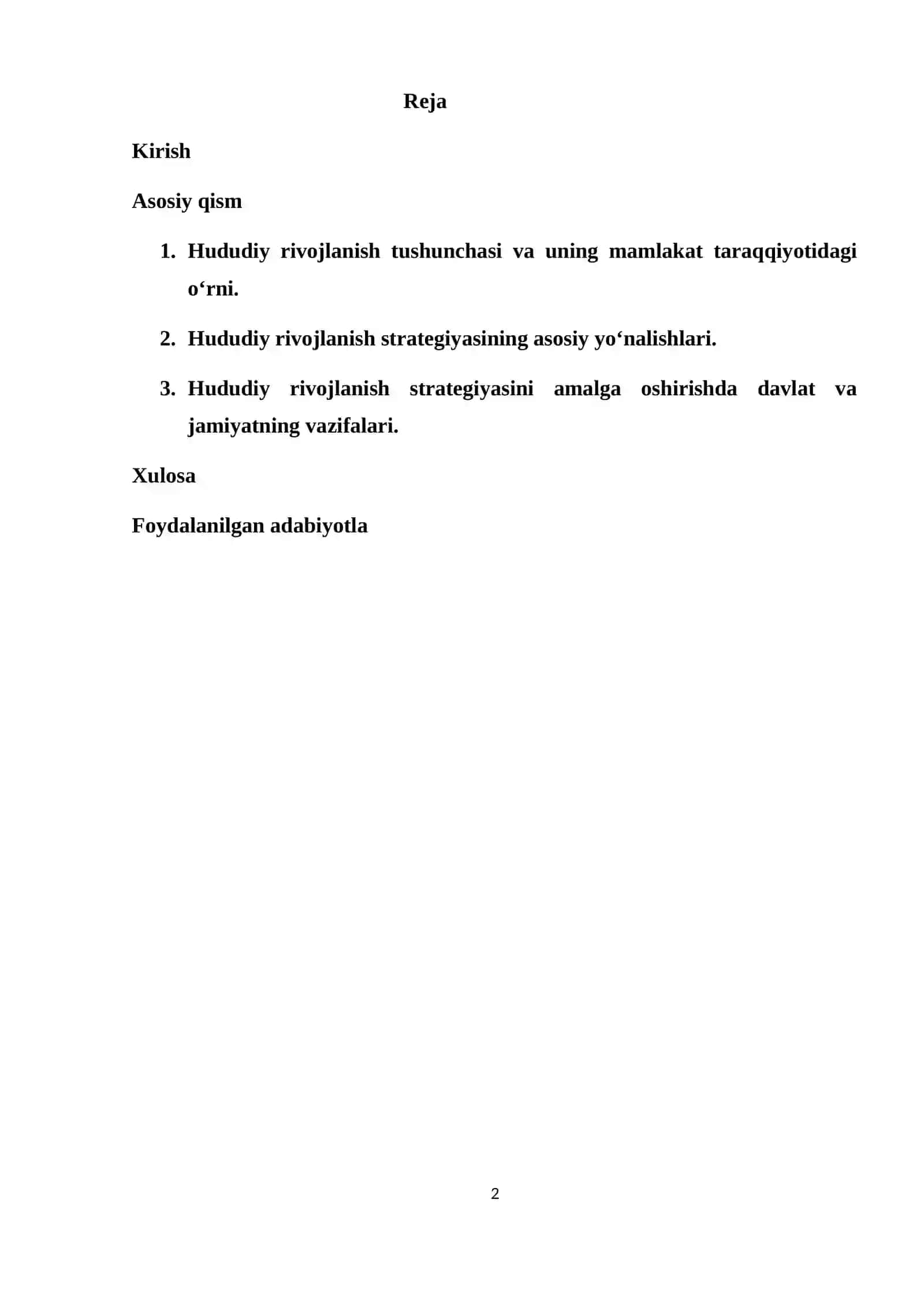 Hududiy rivojlanish strategiyasi 2