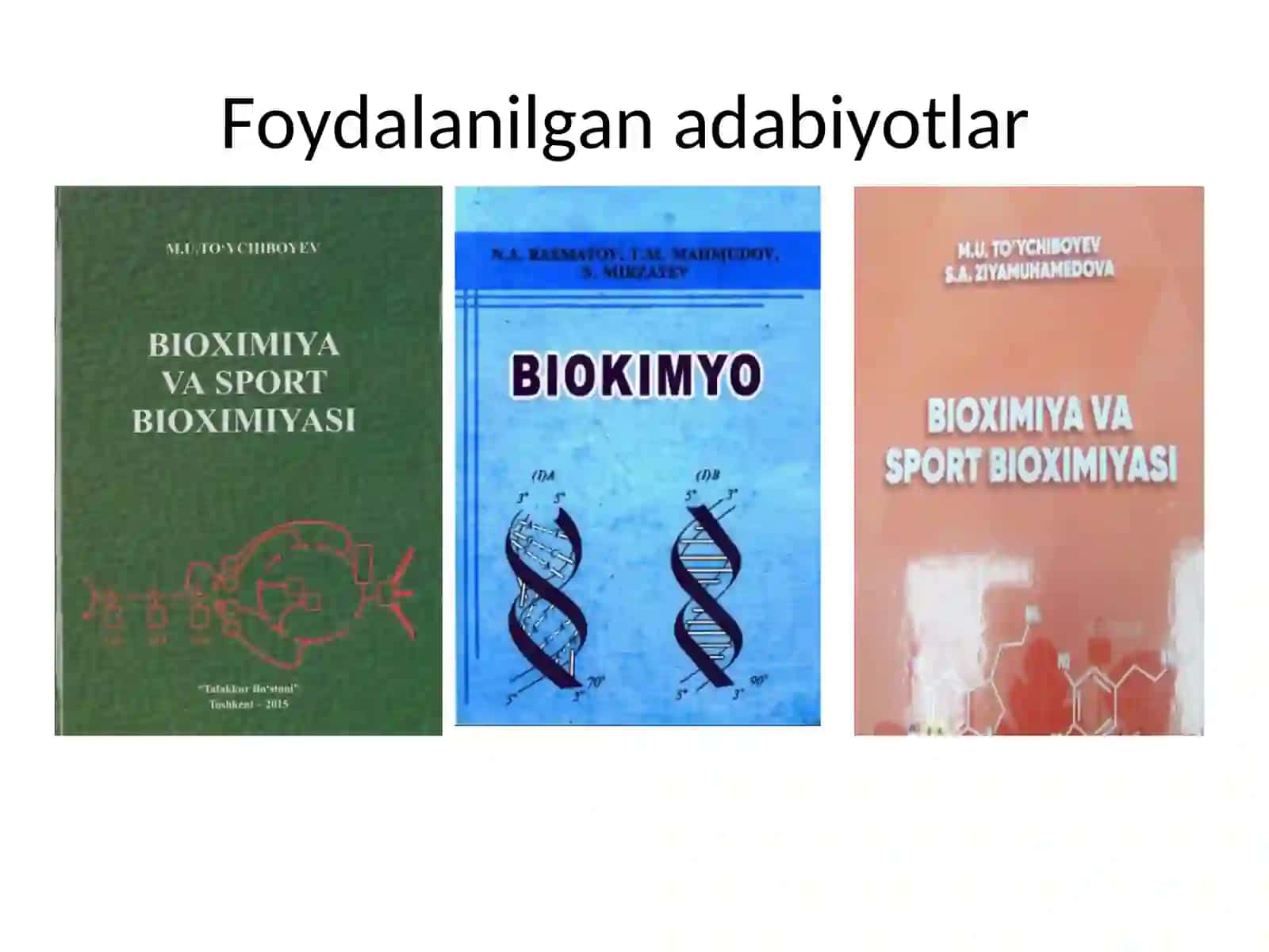 Biokimyo va sport biokimyosi faniga kirish 2