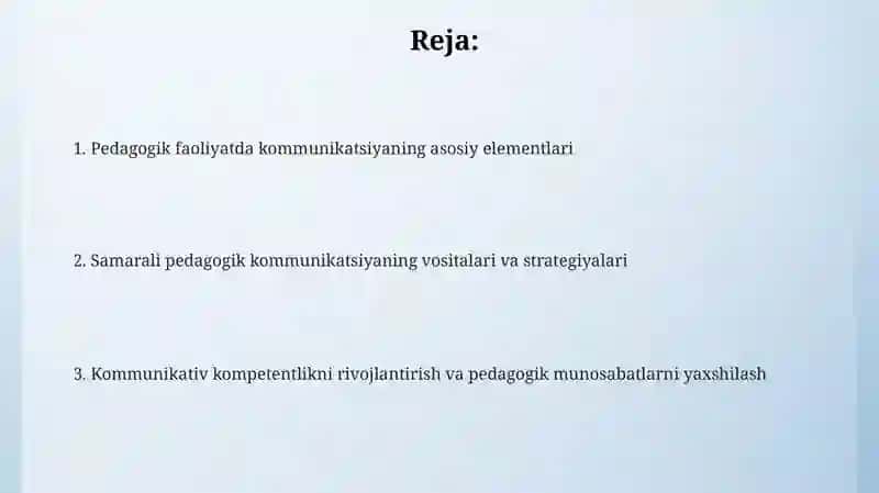 Pedagogik faoliyatda kommunikatsiya 2