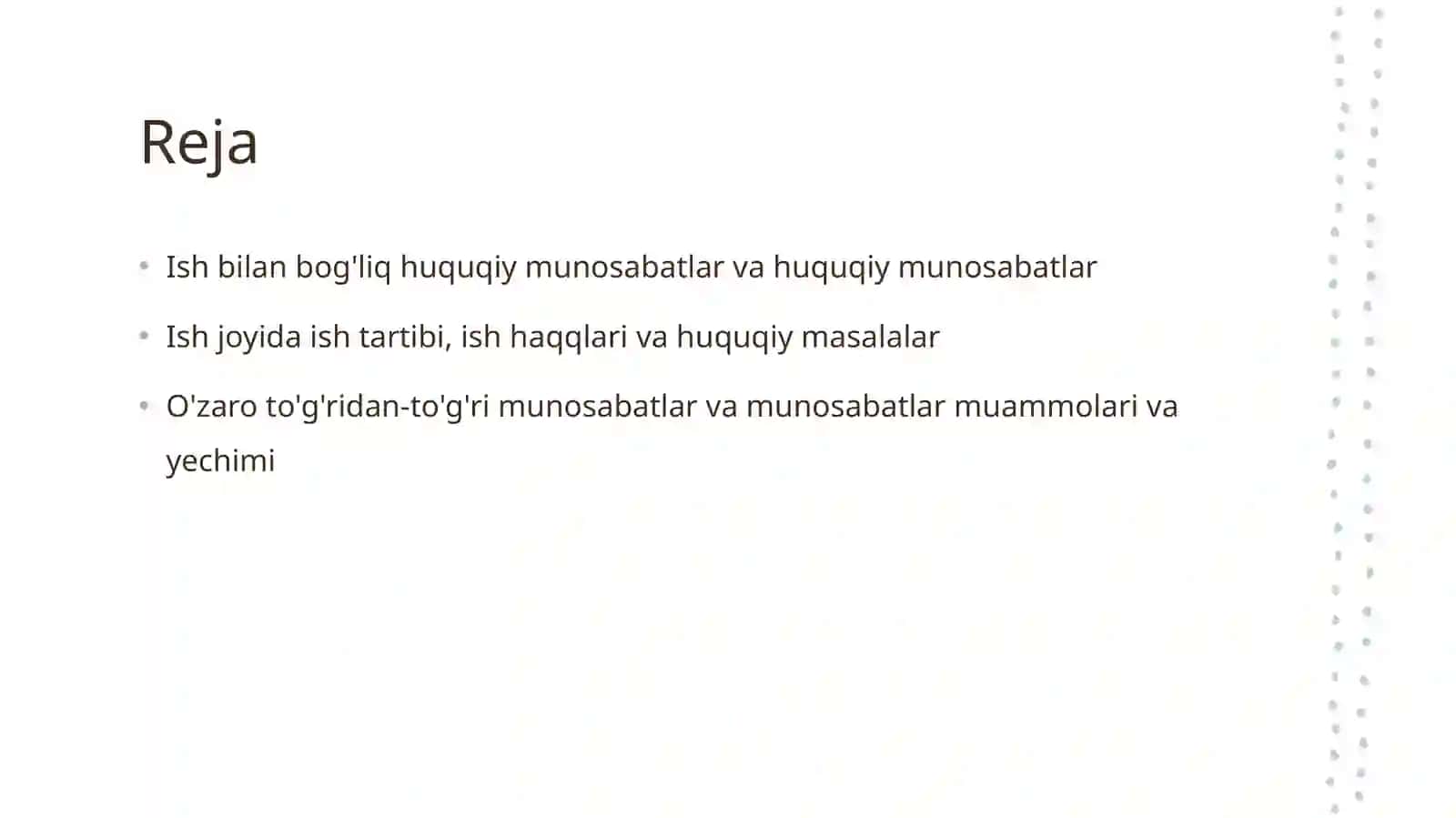Mehnatga oid huquqiy munosabatlar tushunchasi 2