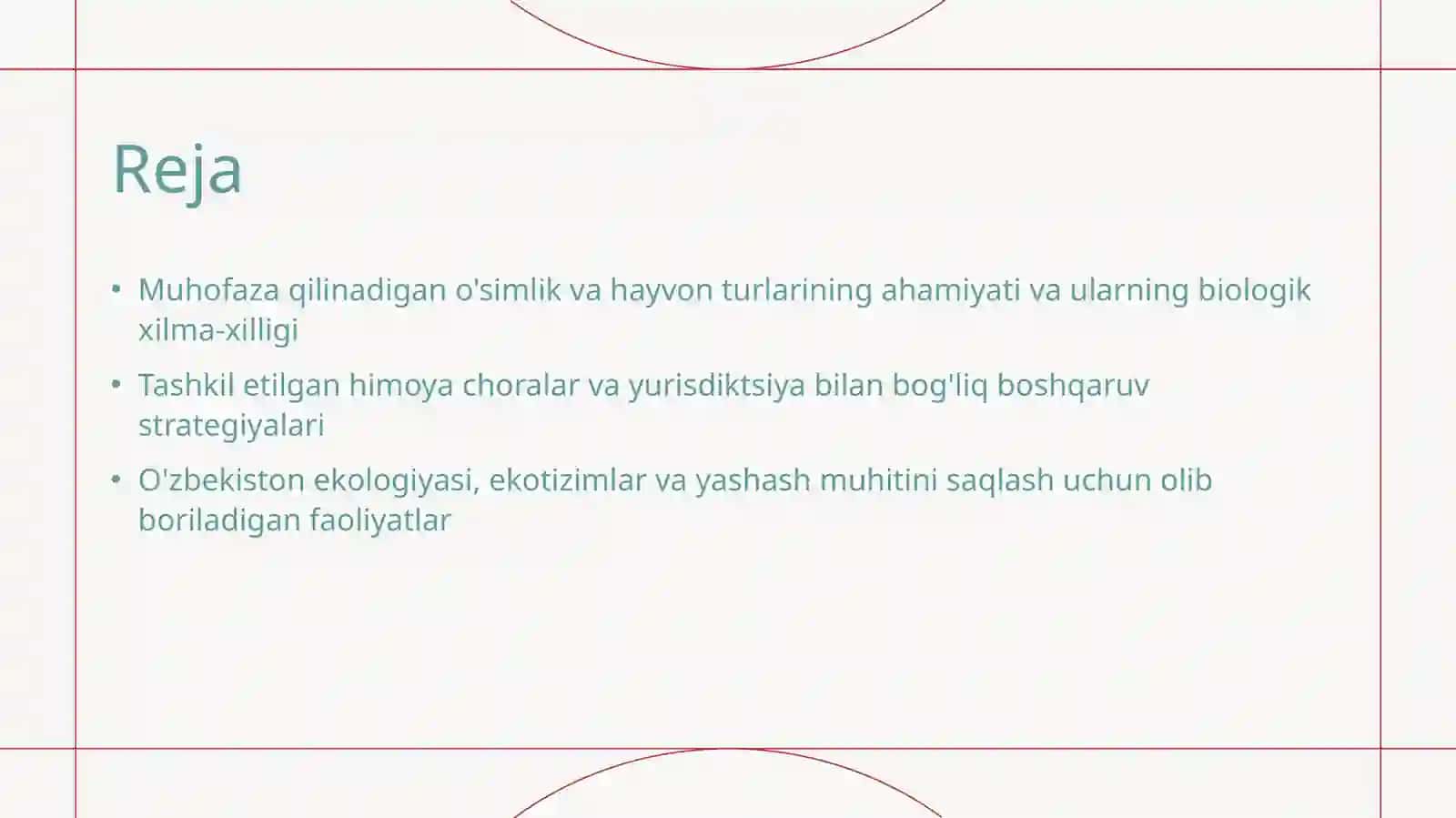 Muhofaza qilinadigan flora va fauna vakillari bilan ishlash 2