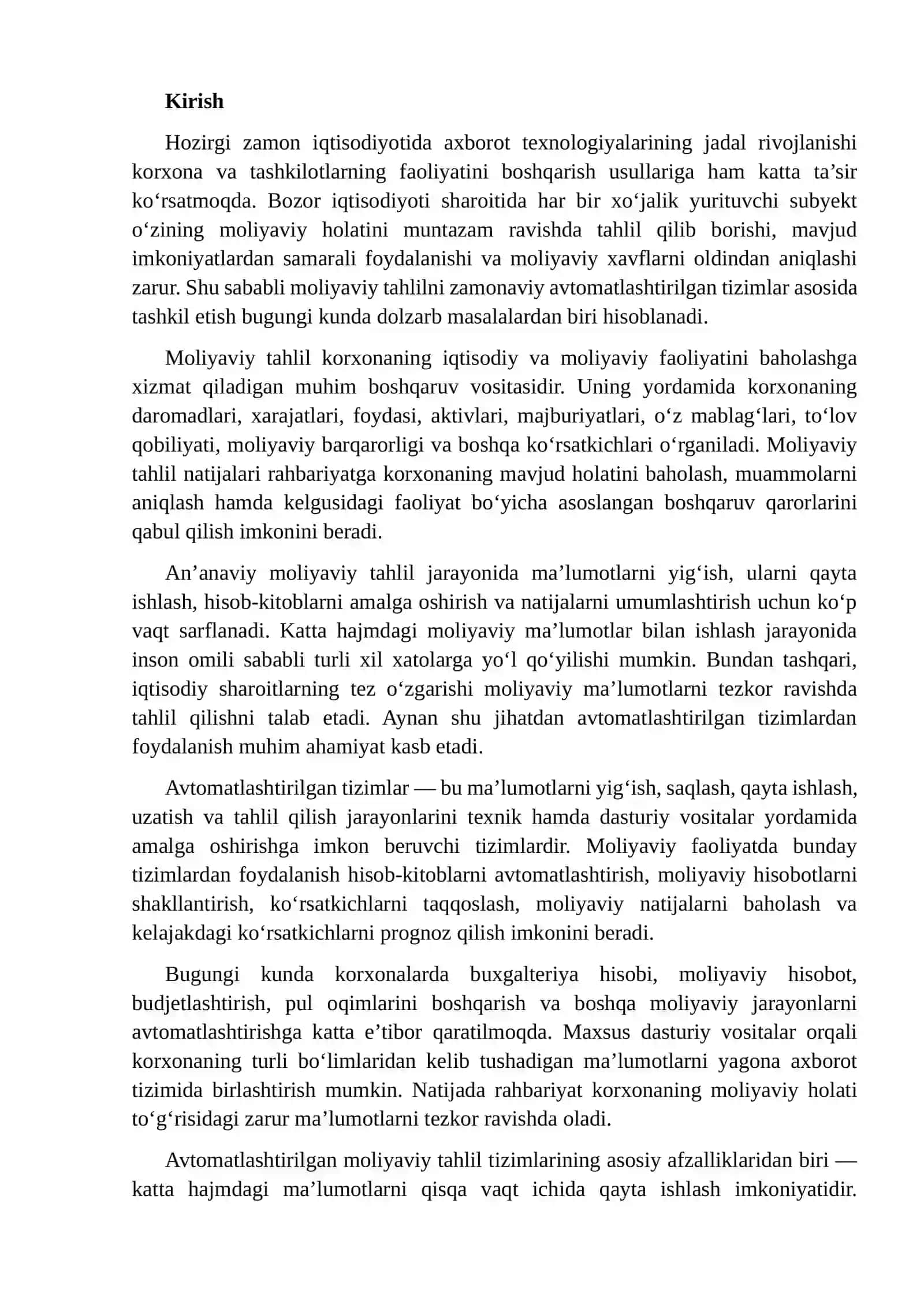 Moliyaviy tahlil va avtomatlashtirilgan tizimlar 2