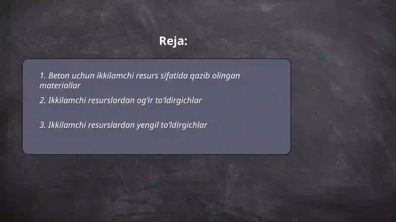 Beton uchun oĝir,yengil va òta yengil tòldirgichlarni ikkilamchi resurslardan olish 2