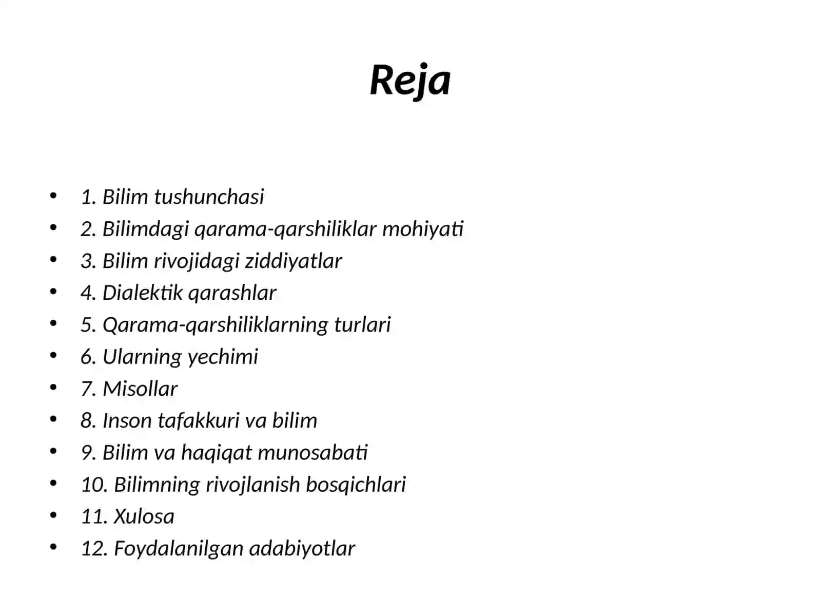 Bilimdagi qarama-qarshiliklar va ularning yechimi 2