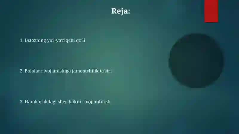 Sinf rahbarining tarbiyaviy ishi 2