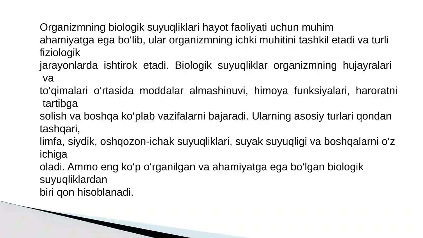 Organizmning biologiksuyuqliklari 2