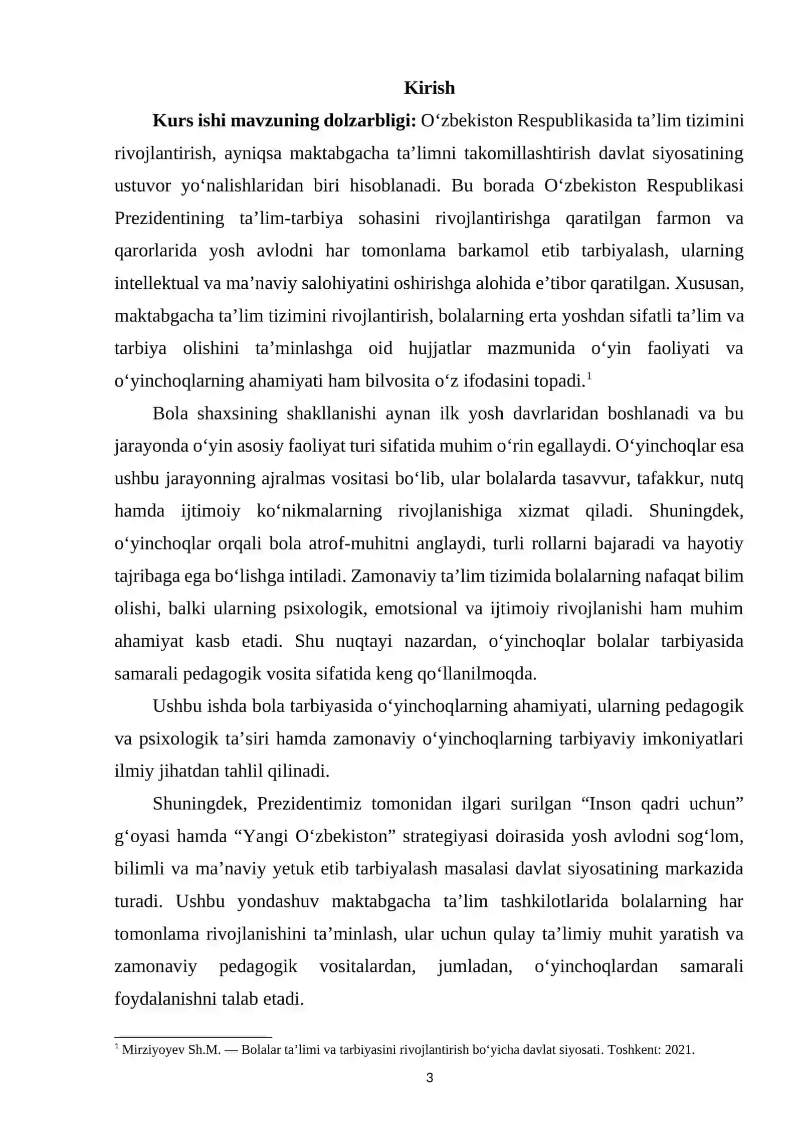Bola tarbiyasida o‘yinchoqning ahamiyati 2