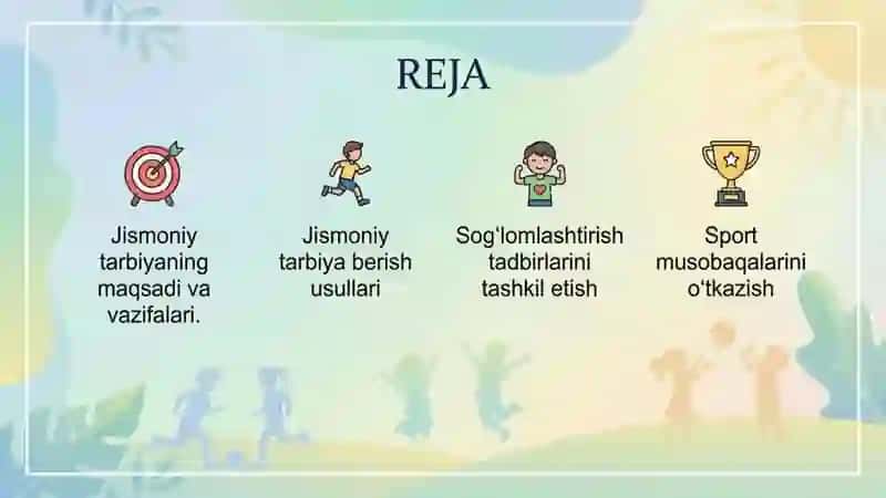 Maktabgacha ta’lim tashkilotlarida jismoniy tarbiya berish usullari  Maktabgacha ta’lim tashkilotla 2
