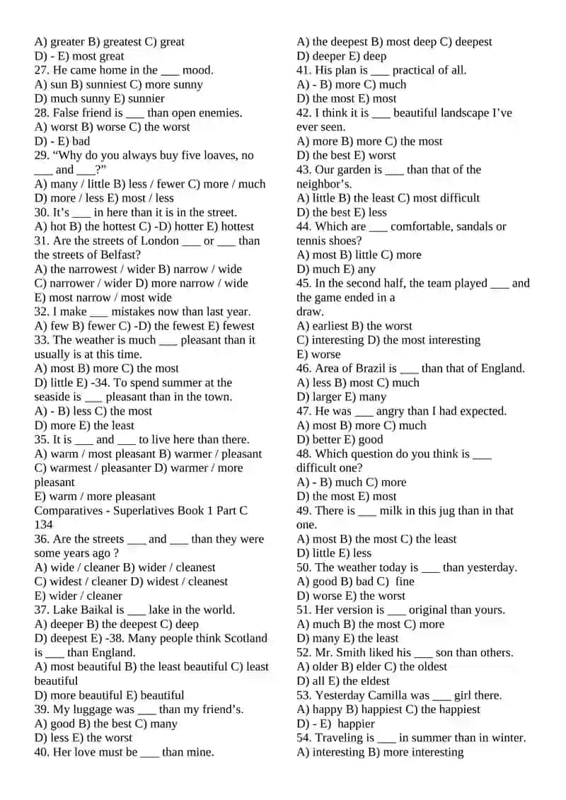 Methods of Comparison 2