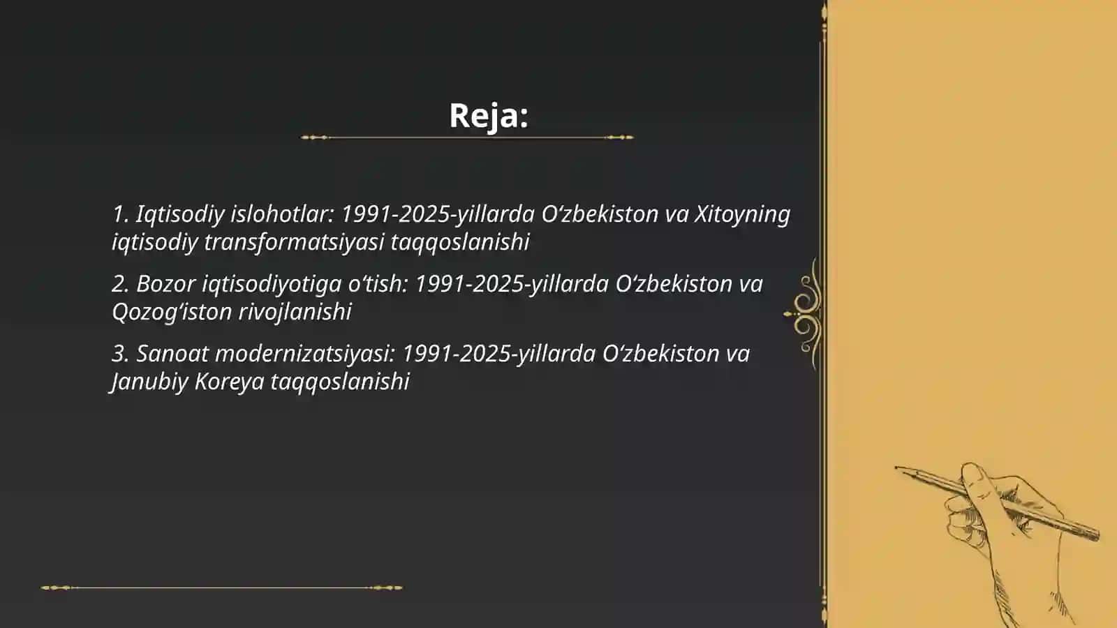 1991-2025-yillarda Oʻzbekiston va jahon davlatlari taraqqiyoti 2