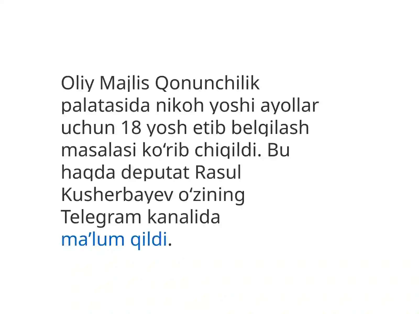 Oila qurish yoshining maqul chegarasi 2