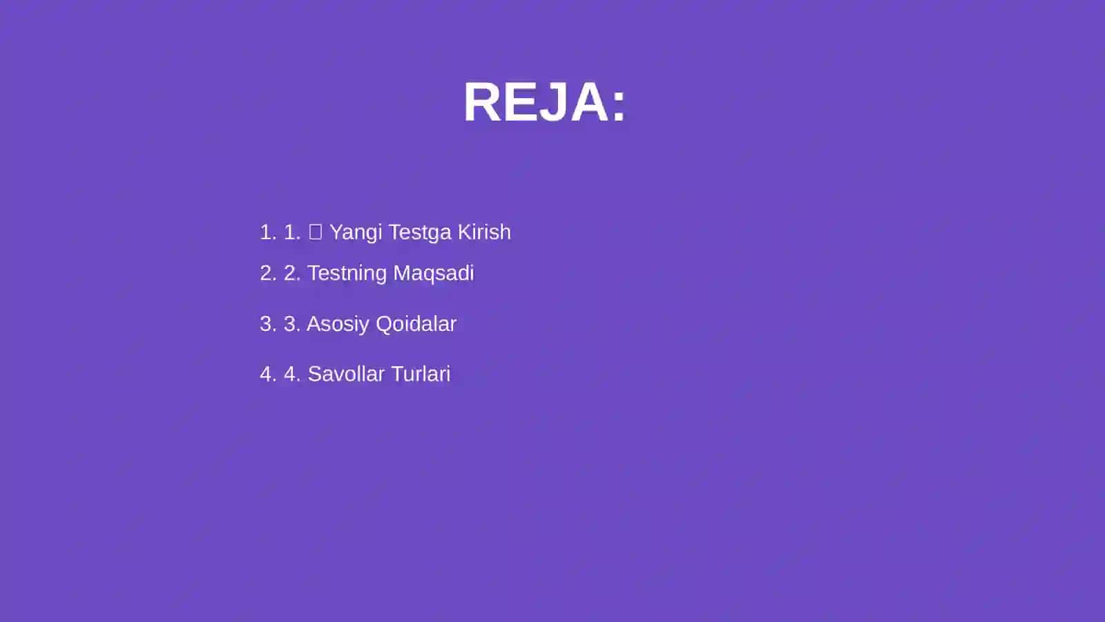 💠 Yangi Test 2